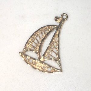 Vintage 14k sailboat charm